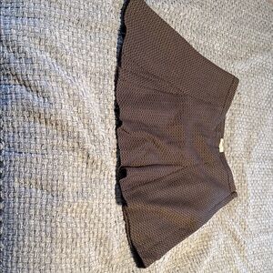 LOFT Brown Textured Circle Skirt